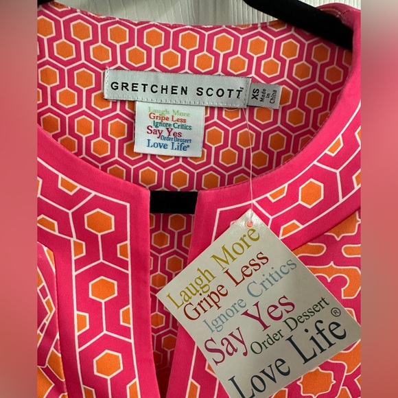 NWT Gretchen Scott Jersey Split Neck Tunic XS - Picture 2 of 3